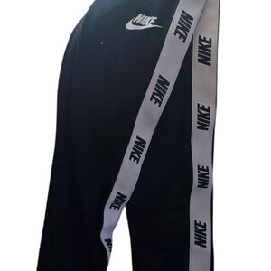Nike Black Track Pants with Logo Stripe